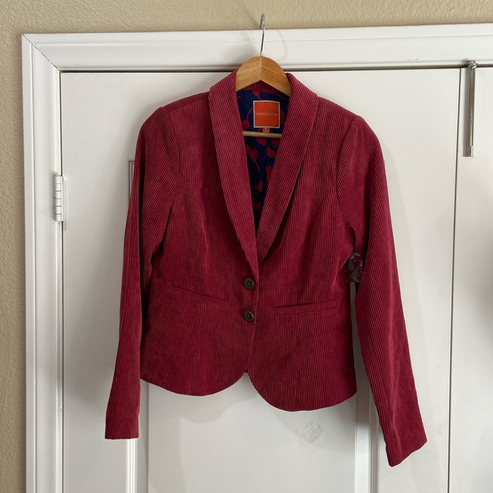 Modcloth corduroy blazer size medium.